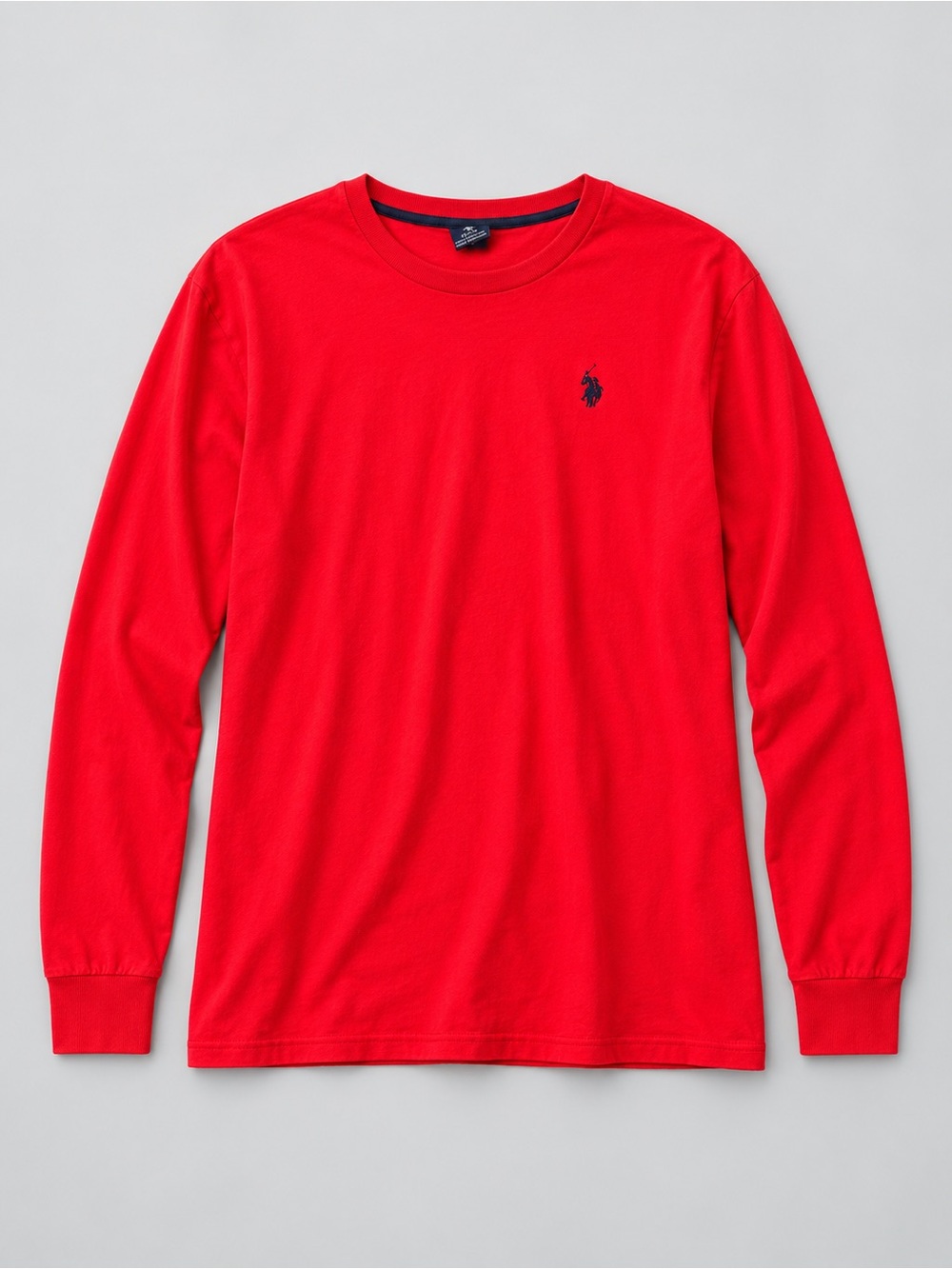 U.S. Polo Assn. Men’s XL Red Long Sleeve Tee Shirt 100% Cotton Embroidered Logo
